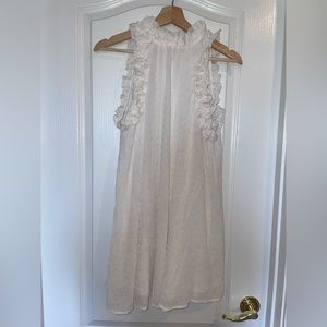 Aura Cream Sleeveless Mini Swing Dress size medium